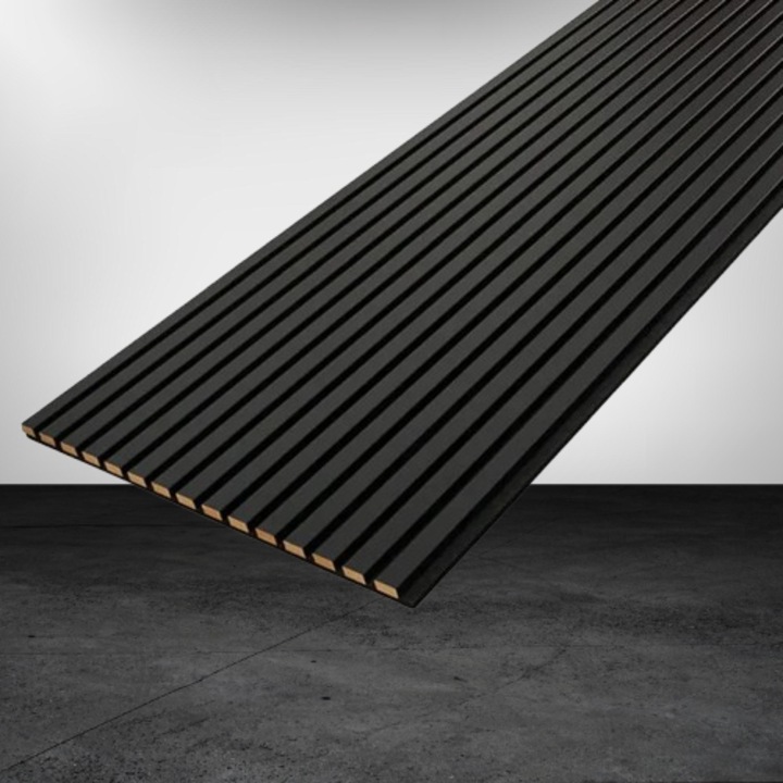 Акустичен панел, МДФ, черен, 60х275