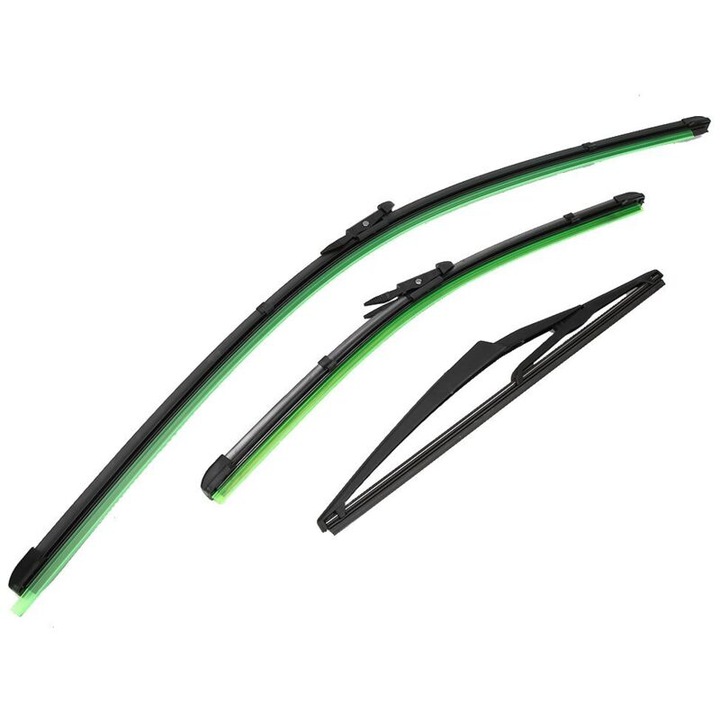 Set de 3 stergatoare auto, stergatoare fata si spate pentru Hatchback 199