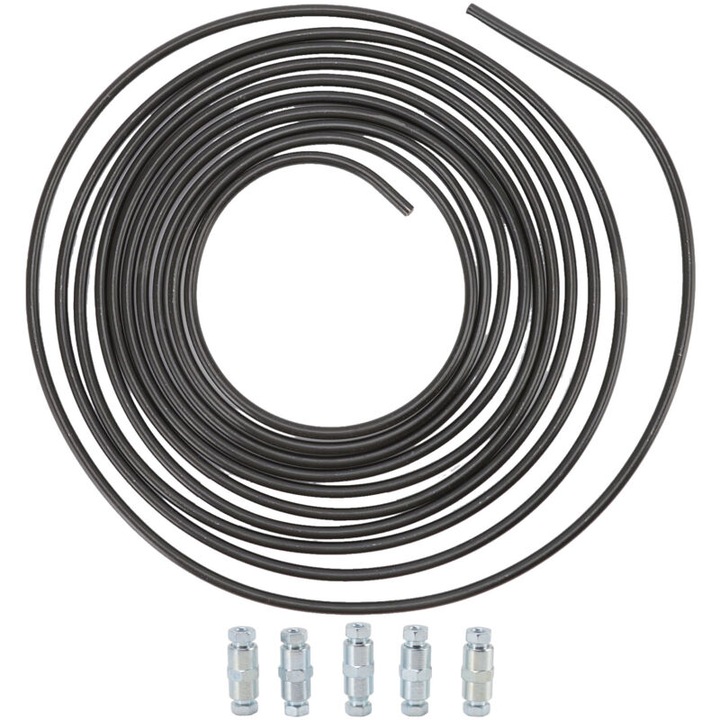 Furtun de frana cu 5 conectori, lungime 5 m, diametru 4,75 mm, cupru pentru sisteme de transmisie a combustibilului