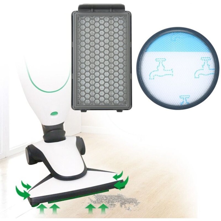 Filtru HEPA pentru aspiratoare Rowenta/Moulinex/Tefal, set, 14x2cm, 15.5x9x3.5cm