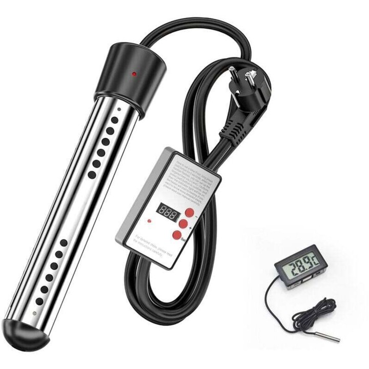 Incalzitor de apa instant, 2500W, design imersat, 260x50mm, pentru galeti si bazine, cablu 1.5m