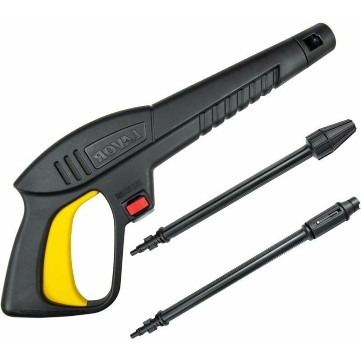 Pistol de apa cu presiune, lance cu jet variabil si lance rotativa, set compatibil cu aparate de spalat cu presiune