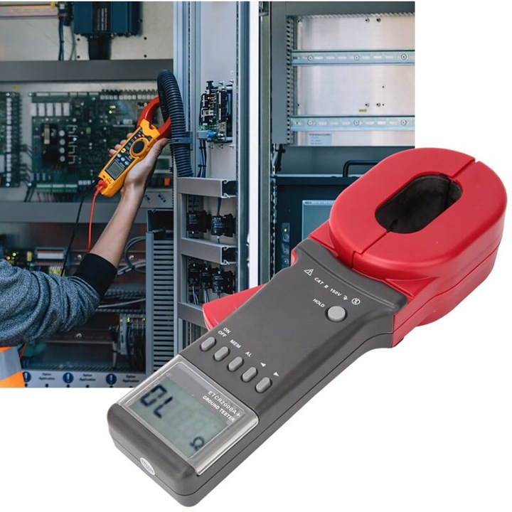 Multimetru digital SJLERST, tester de rezistenta la pamant, functie de stocare date, 275x85x56mm