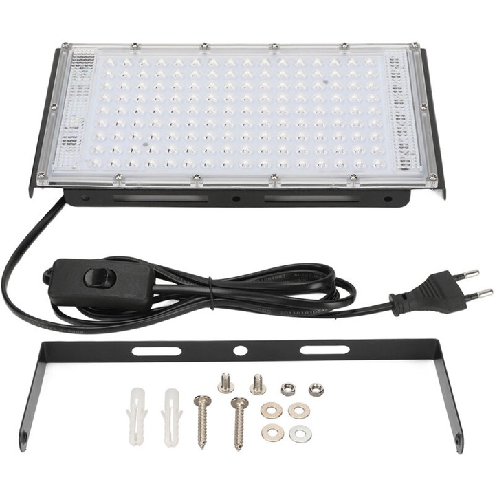 Lampi de crestere pentru plante de interior, LED cu spectru complet 200W, impermeabile IP65, 144 LED-uri, panou cuantic economisitor de energie, lampa de crestere pentru cultivare igienica