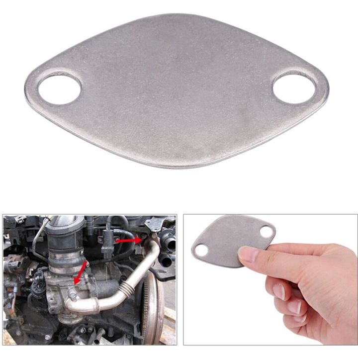 Kit placa obturare valva cu garnitura, 2 bucati, kit blocare placa obturare valva EGR pentru Espace Laguna Master Trafic Movano