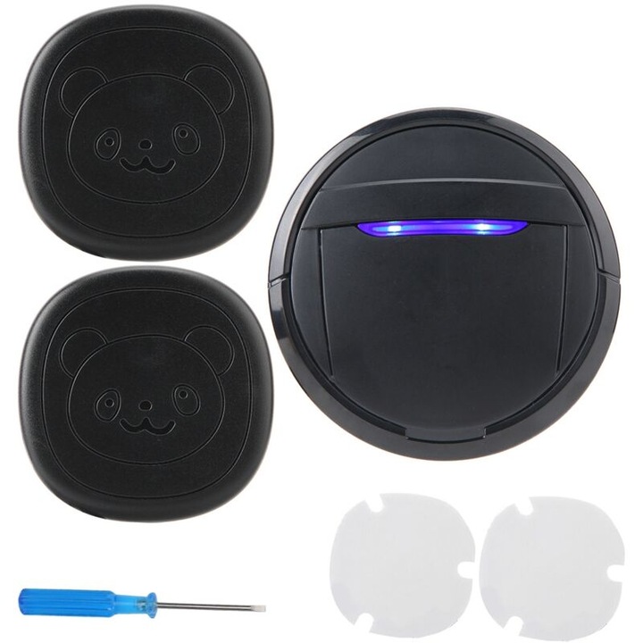 Sonerie electrica, 2 transmitatoare, 1 receptor, waterproof, 300m, negru, set