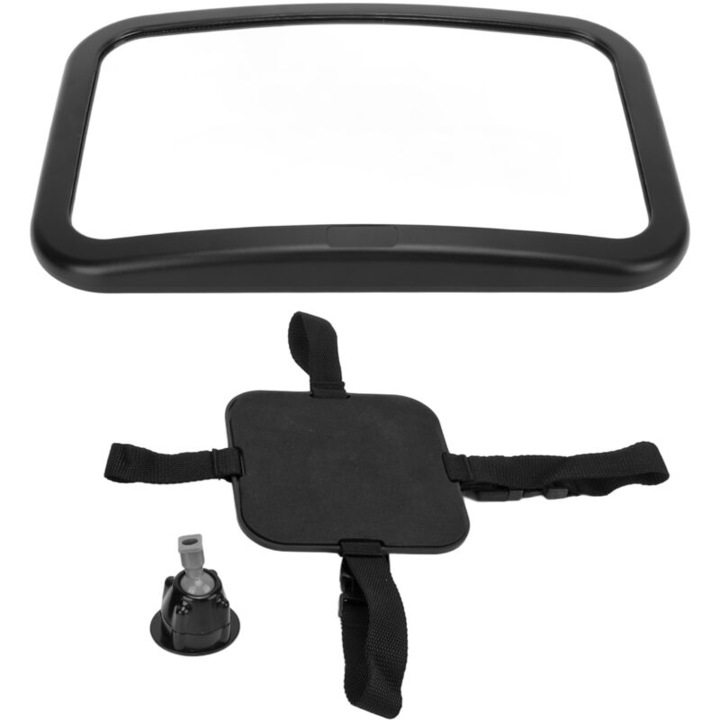 Oglinda de siguranta pentru bancheta din spate a masinii, oglinda interioara pentru ingrijirea bebelusului, rotire la 360°, rezistenta la spargere, vizualizare clara pentru camioane si SUV-uri