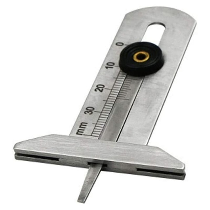 Masurator de adancime pentru anvelope, 0-30mm, otel inoxidabil, set