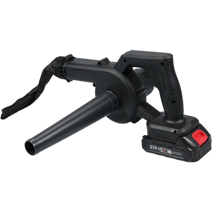 Aspirator si suflanta de frunze, 2 in 1, 23000 RPM, 3.3 m³/min, 21V, compact, set complet