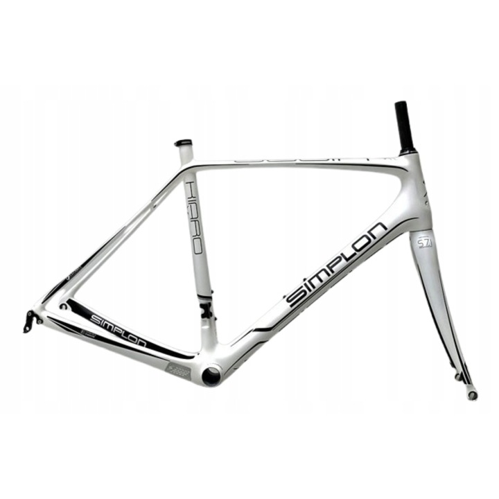 Cadru Simplon Kiaro Carbon 47 cm + furca – usor, rigid, alb