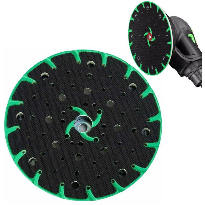 Placa de slefuire 150 mm cu extractie de praf, M8, pentru slefuitoare orbitale