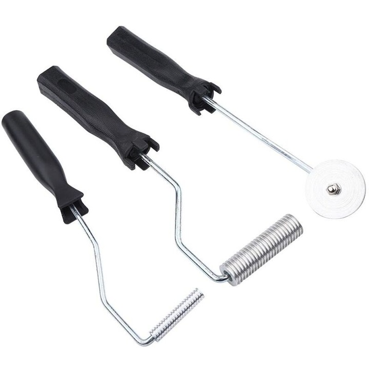 Set 3 role pentru eliminarea bulelor, aliaj de aluminiu, pentru fibra de sticla pentru matrite, rasini