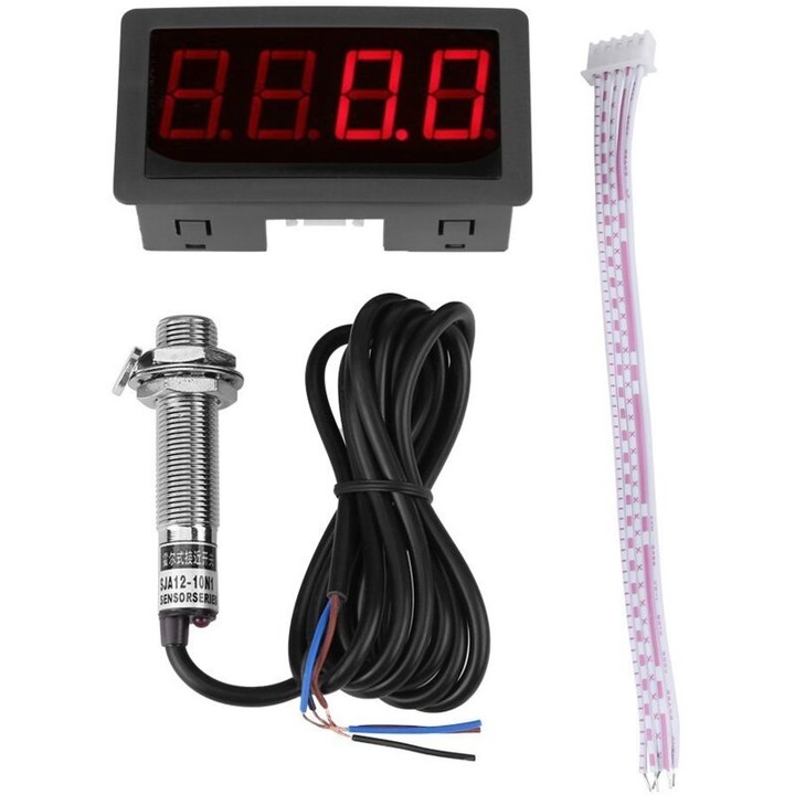 Дигитален тахометър с 4 LED-а за всички дигитални инструменти, Сензор за близост с ефект на Хол NPN сензор