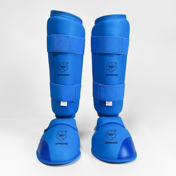 Set tibiere și botoșei karate, protecție din spumă, design ergonomic, piele ecologică, multicolor