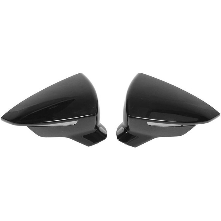 Capace pentru Oglinzi, Stanga si Dreapta, pentru SEAT Leon Mk3 5F ST FR Cupra 2013 pana in 2019, Negru Lucios