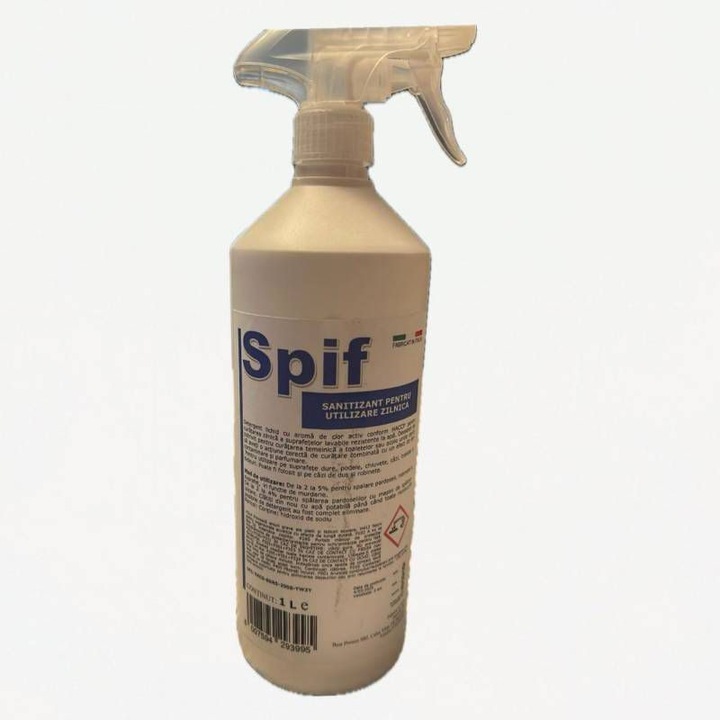 Spif sanitizant lichid 1L, spray, cu aromă de clor activ, curățare zilnică