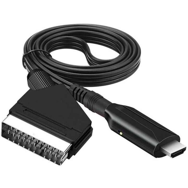 Adaptor SCART la HDMI, 1080p, 1m, cablu inclus