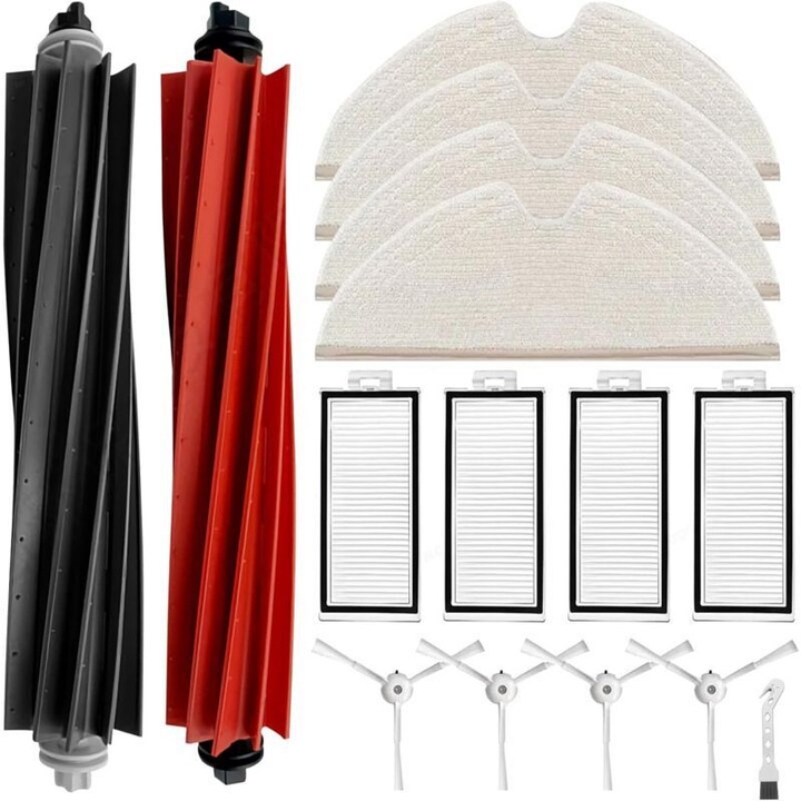 Set accesorii pentru aspirator robot Roborock Q8 Max/Q8 Max+/Q5 Pro, 2 perii rotative, 4 filtre, multicolor