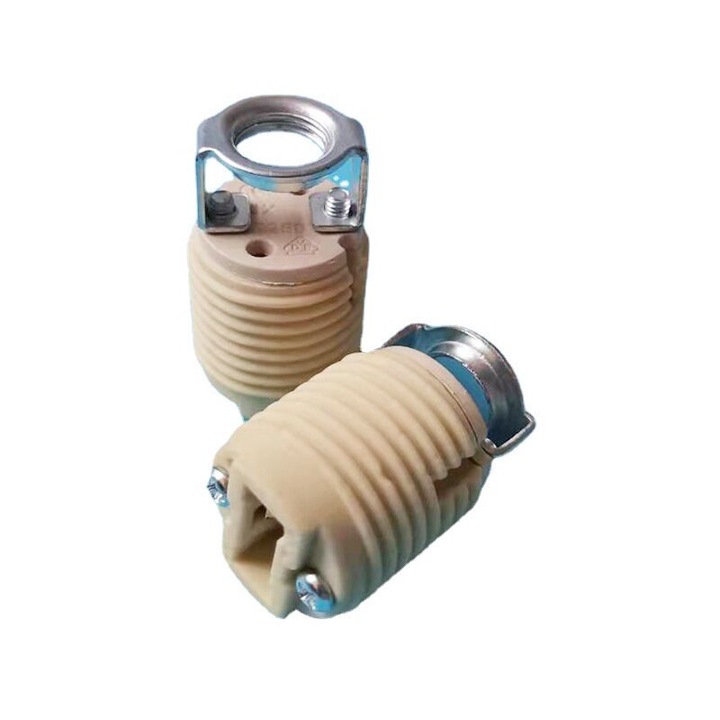 Set de 6 suporturi pentru lampi G9, ceramica, rezistenta la temperatura, cu bracket