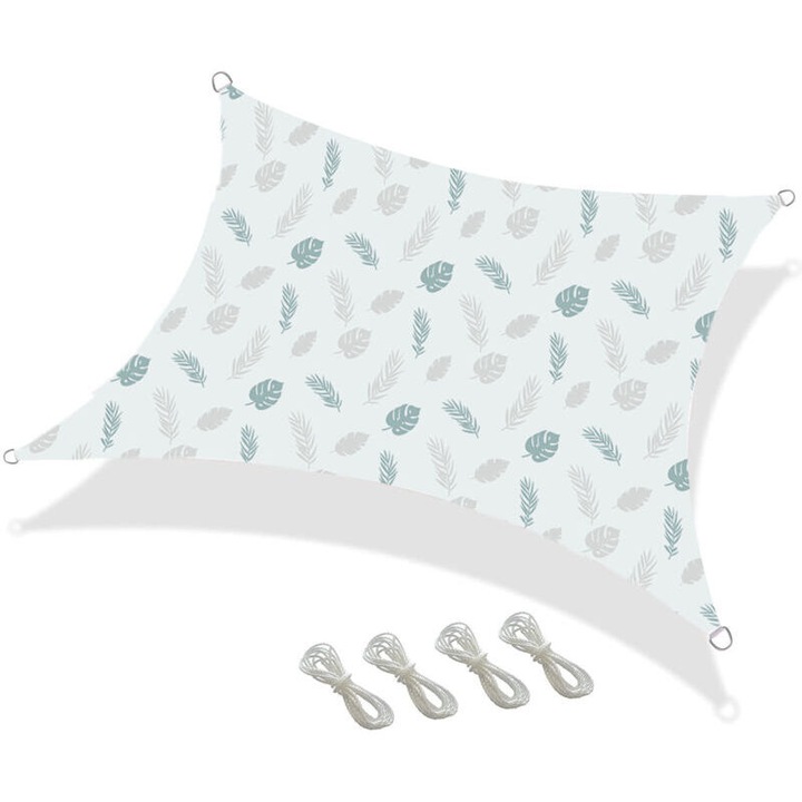 Panza de umbra 5x5M, UV rezistenta, pentru terasa/gradina, set cu 4 sfori