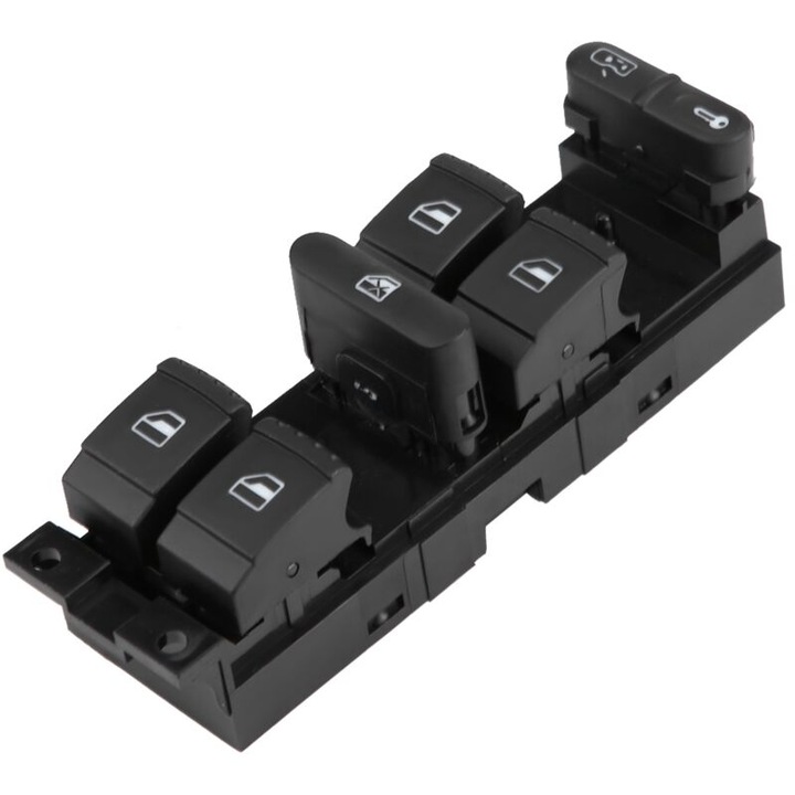 Comutator electric geamuri, pentru Golf Jetta Bora Passat B5 Seat Leon Toledo 1999-2006, negru, set 1 buc.