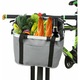 Cos de bicicleta pliabil, design pentru animale mici, suport detasabil, 36x30x28cm, multicolor