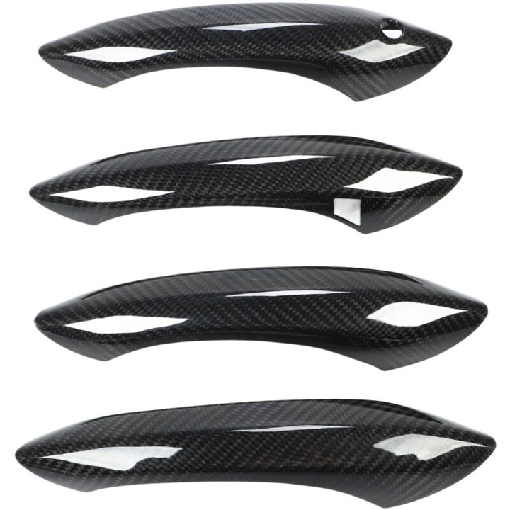 Capac Maner Exterior Portiera Auto, Suprafata Neteda Durabila, Capac Maner Portiera Laterala Auto din Fibra de Carbon