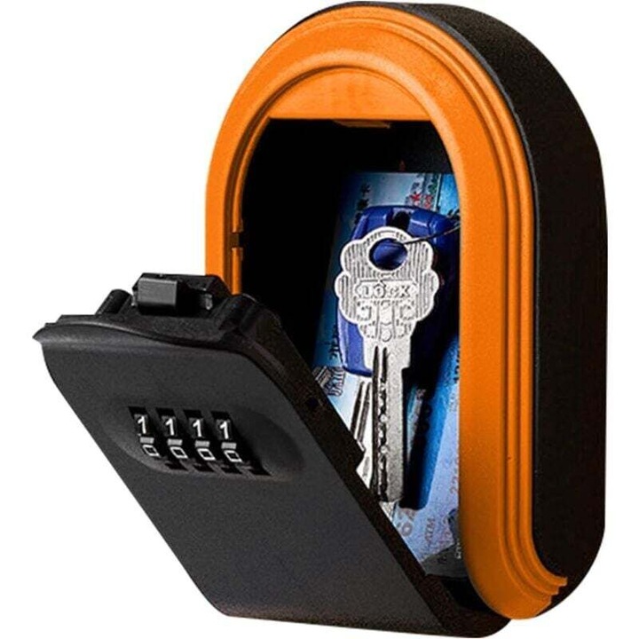 Cutie pentru chei, combinatie de 4 cifre, capacitate mare, rezistenta la apa, montare usoara