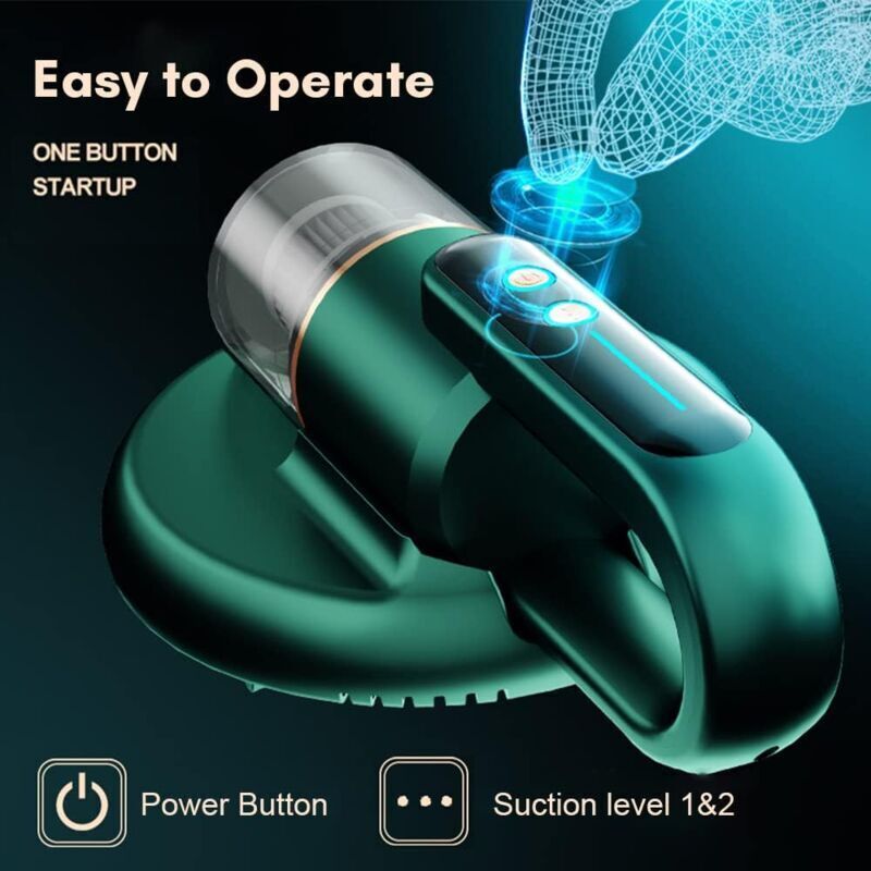 Aspirator portabil fara fir, 5000 PA, filtrare HEPA, UV anti-acarieni, pentru saltele, perne si canapele, set de curatare