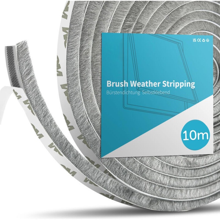 Banda de etansare pentru usa de garaj, 3m, 90mm latime, 12mm grosime, rezistenta la intemperii, set