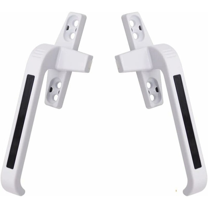 Manere feronerie pentru feronerie de fereastra, set 2 bucati, aluminiu, alb