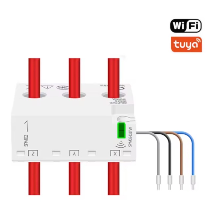 Priză dublă inteligentă de exterior, Mxm, WiFi, 63A, design ultracompact