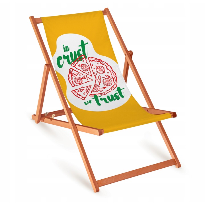 Lezaj gradina pliabil, Allbag, lemn fag, 110x55cm, cu imprimeu, reglabil