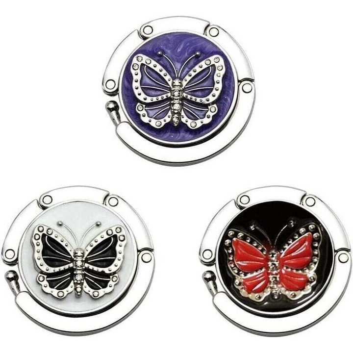 Set 3 Umerase pentru Genti, Design Fluture, Antiderapant, Portabil