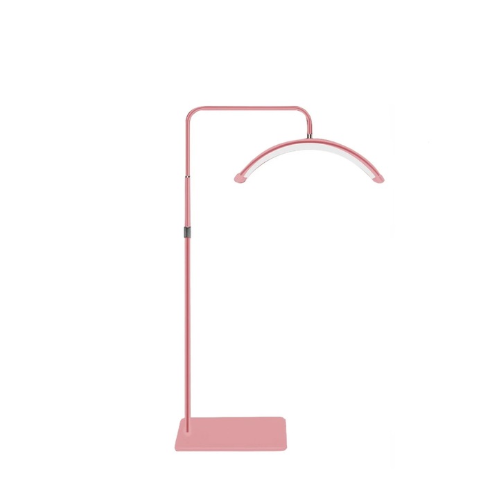 Lampa LED Semiluna ZoePRO COOL, 23 inch, roz, trepied reglabil 125-180cm