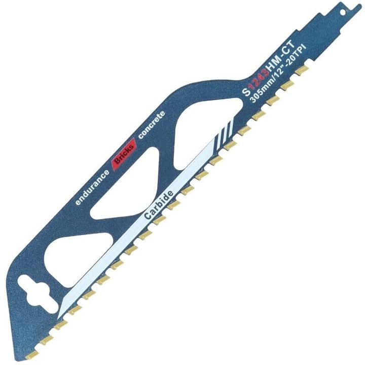 Lama ferastrau reciproc, tungsten carbide, 305mm, pentru beton aerat, caramida, placi de ciment