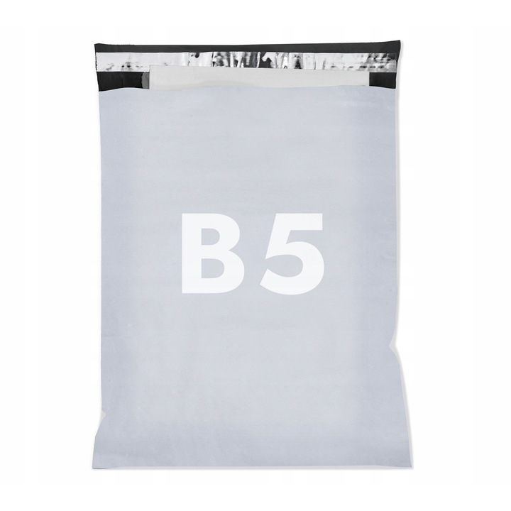 Plicuri Allbag B5 190x250mm, set 100 bucati, gri, autoadezive