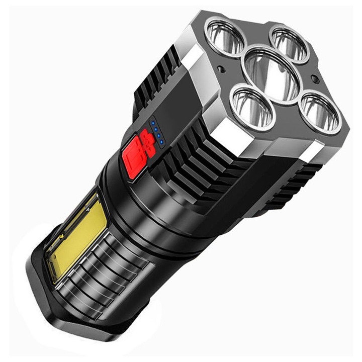 Ultraerős LED lámpa, 100000 lumen, IP67 vízálló, kempingezéshez és vészhelyzetekhez, 3 üzemmódos készlet