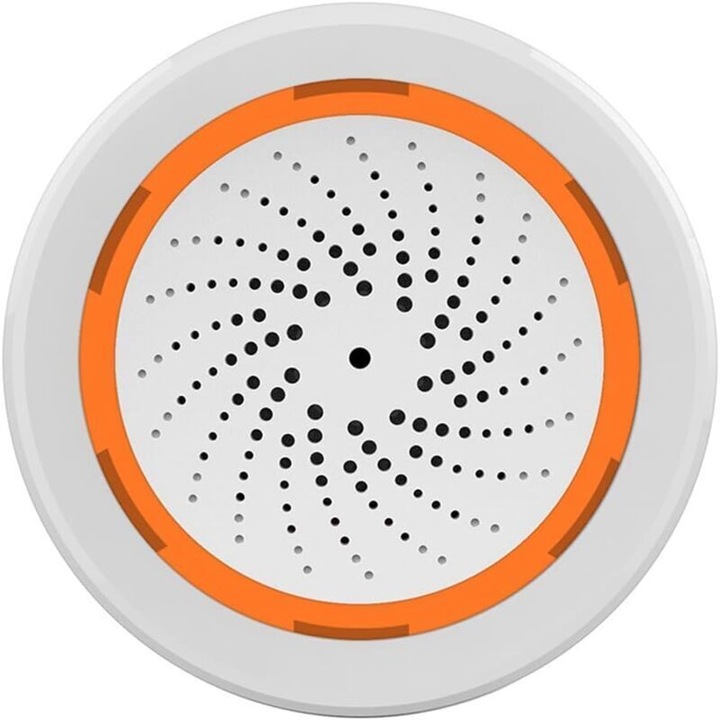 Sirena inteligenta cu sunet si lumina, sistem de securitate pentru acasa, set, compatibil cu aplicatia Smart Life