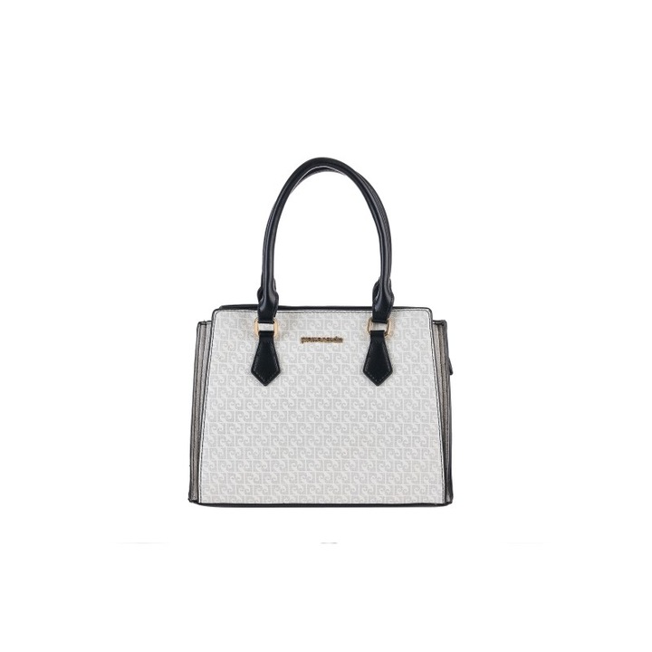 Geantă de mână Pierre Cardin, alb, 28x22x10cm, curea de umăr din piele ecologică
