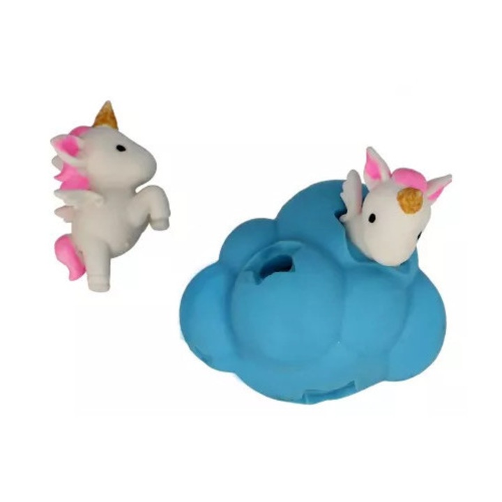 Jucărie senzorială Keycraft set Norisor și unicorn, 6x4cm, multicolor