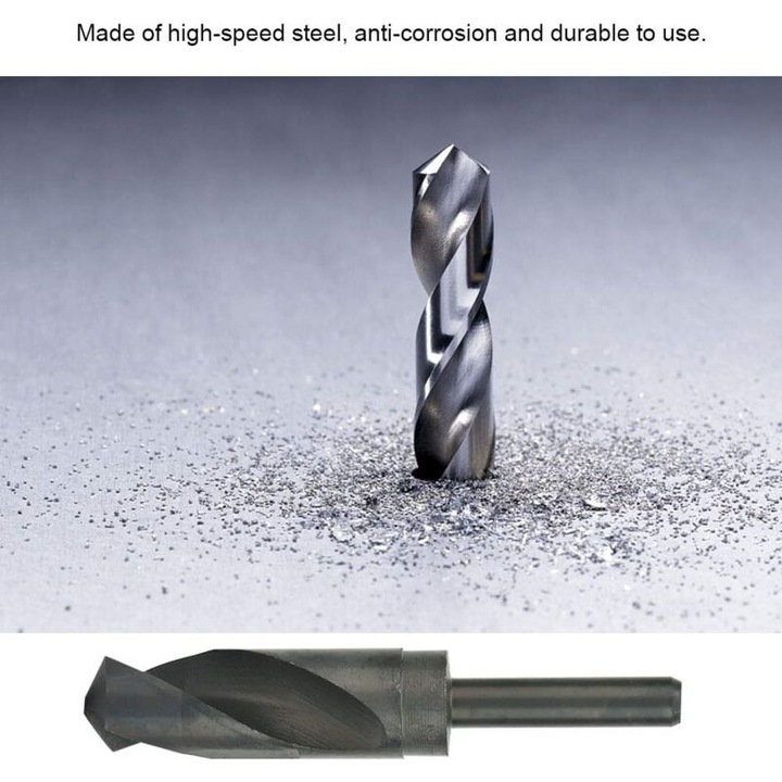 Set burghie cu sant redus, otel rapid, 1/2 inch, 28mm, pentru metal, plastic, lemn