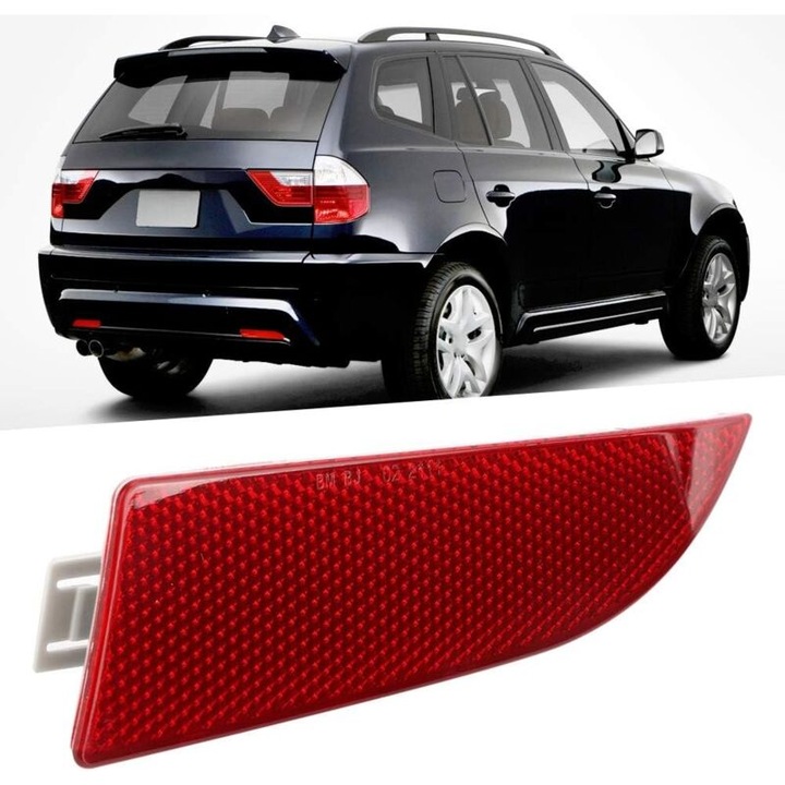 Reflector spate dreapta pentru X3 E83 2006-2010, PMMA, rosu, nou