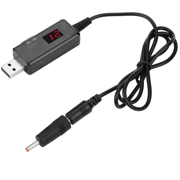 Cablu convertor USB KWS-912V, 9V/12V, 1A, 0.72m