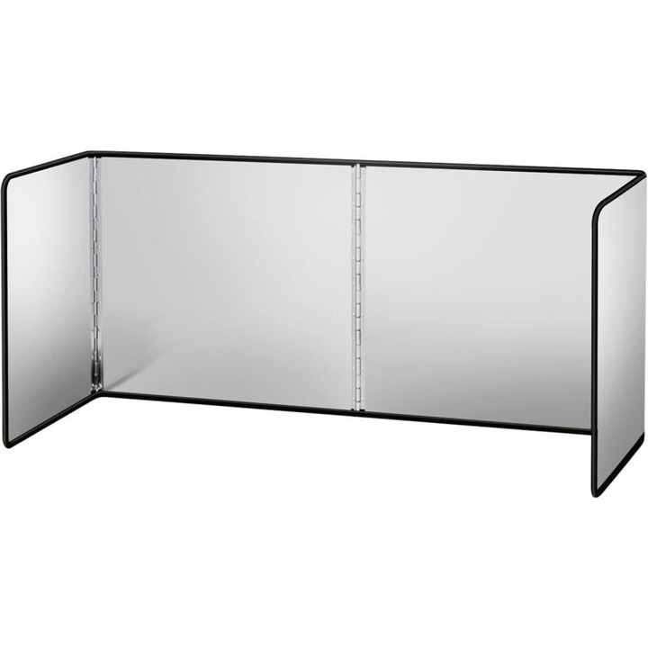 Ecran de protectie pliabil pentru bucatarie, anti-stropire, material metalic, negru, dimensiuni variate