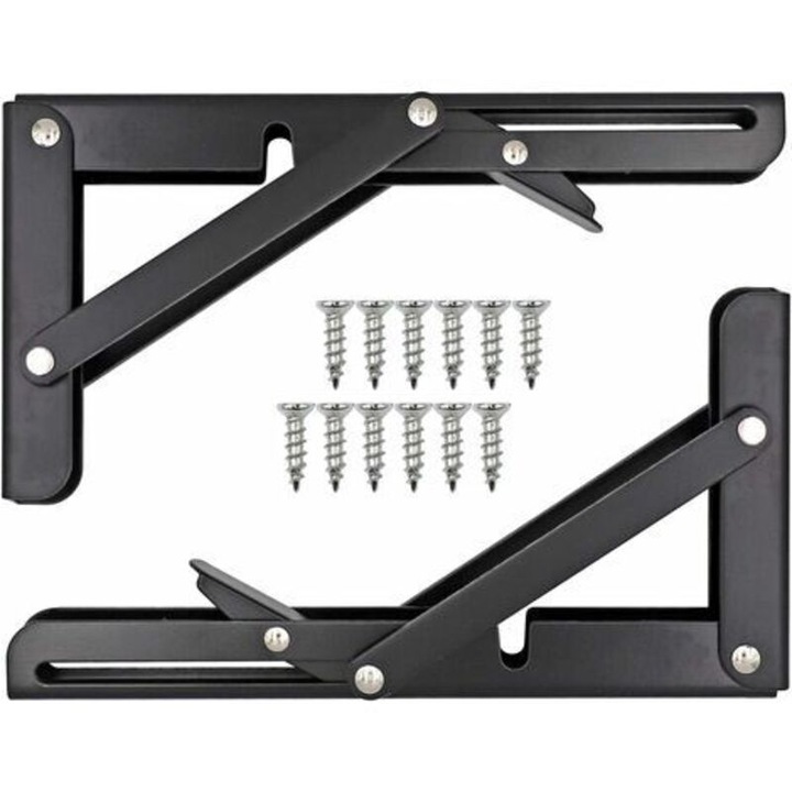 Raft pliabil din inox design triunghiular, 20.5x10.8x2.5cm, pentru interior si exterior