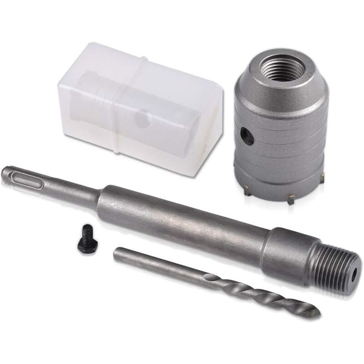 Set de burghie SDS Plus pentru zidarie, 55mm diametru, 198.5mm lungime, metal cu varf de carburi