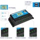 Regulator solar de incarcare 30A, 12V/24V, cu 2 porturi USB 5V si display LCD, pentru baterii cu plumb