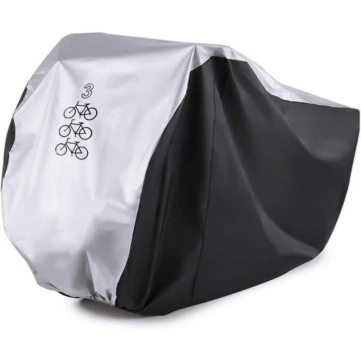 Husa protectie pentru 3 biciclete, ANFTOP, impermeabila, rezistenta la UV, 200x105x110cm, include sac de transport