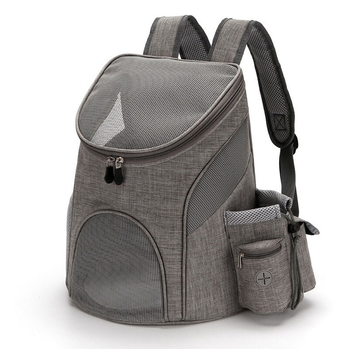 Rucsac transport animale, compartiment pentru mancare si apa, pentru pisici si caini, multicolor, dimensiuni mari